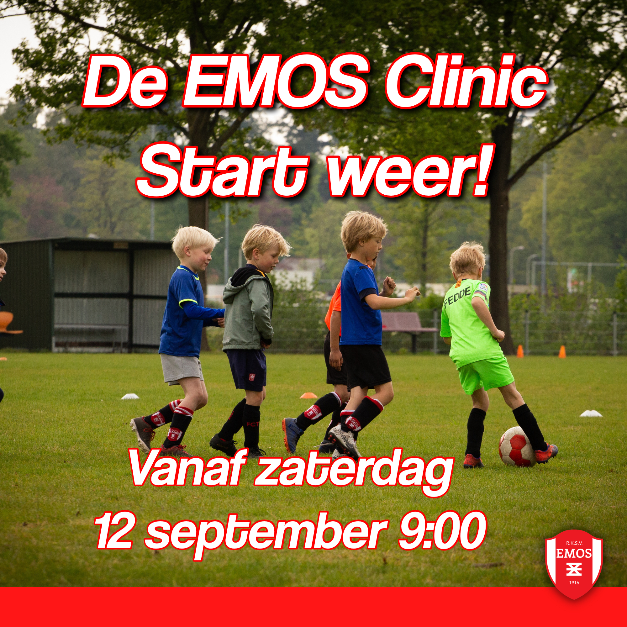 De clinic start weer vanaf zaterdag 12 september 9:00 uur