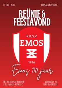 Reünie en Feestavond EMOS 110-jaar op 5 September